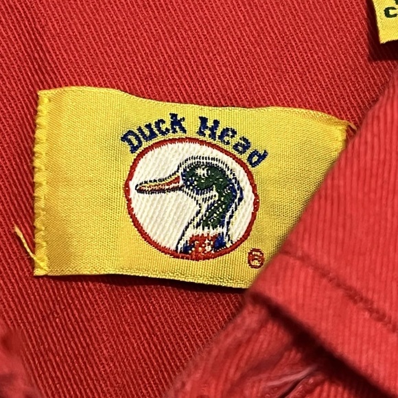 Vintage Duck Head Long Sleeve Shirt Mens Size L Made in Usa Red EUC 90s - Picture 4 of 7